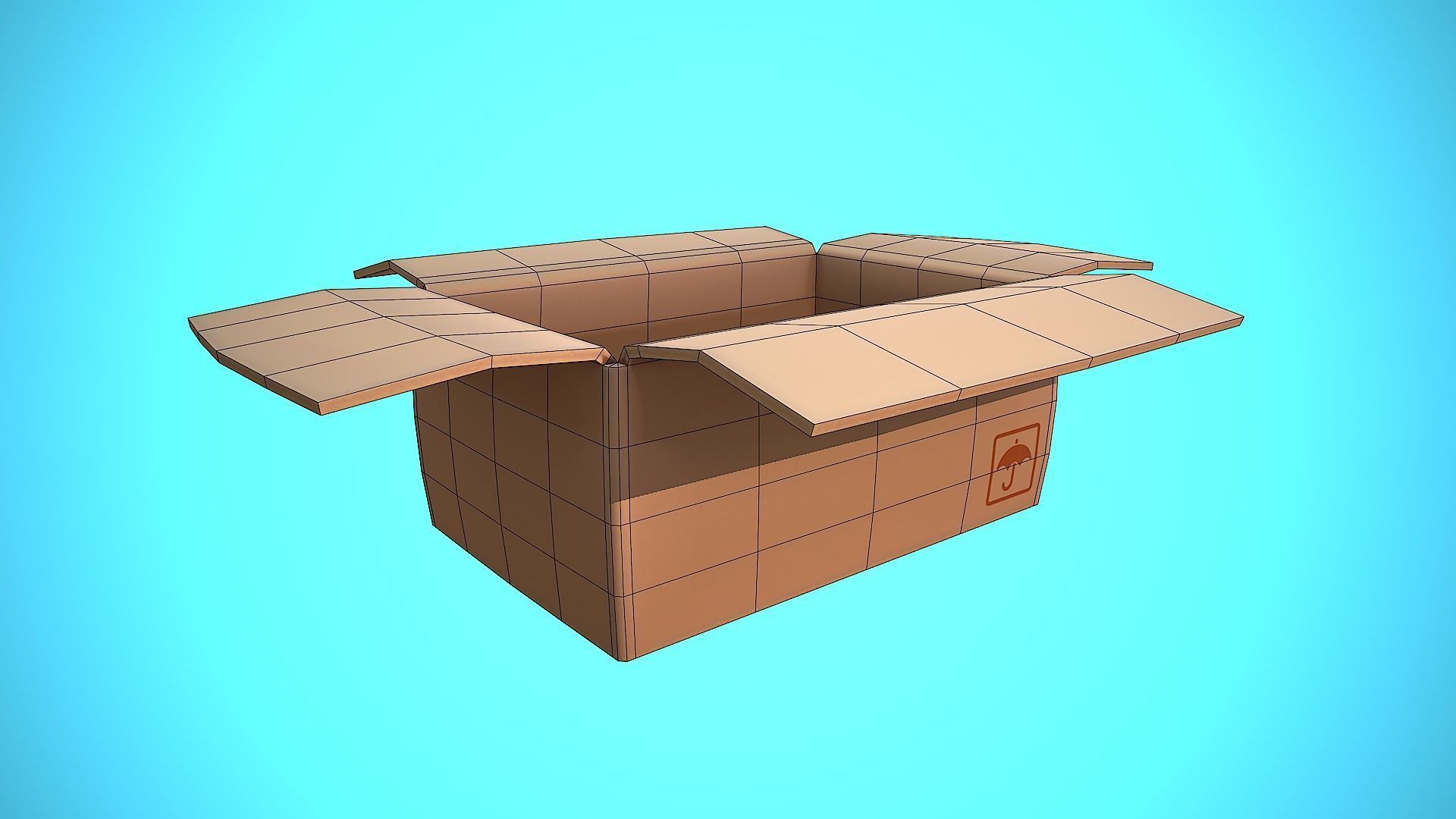 BOX 04 CARTOON STYLIZED Low-poly 3D model_6