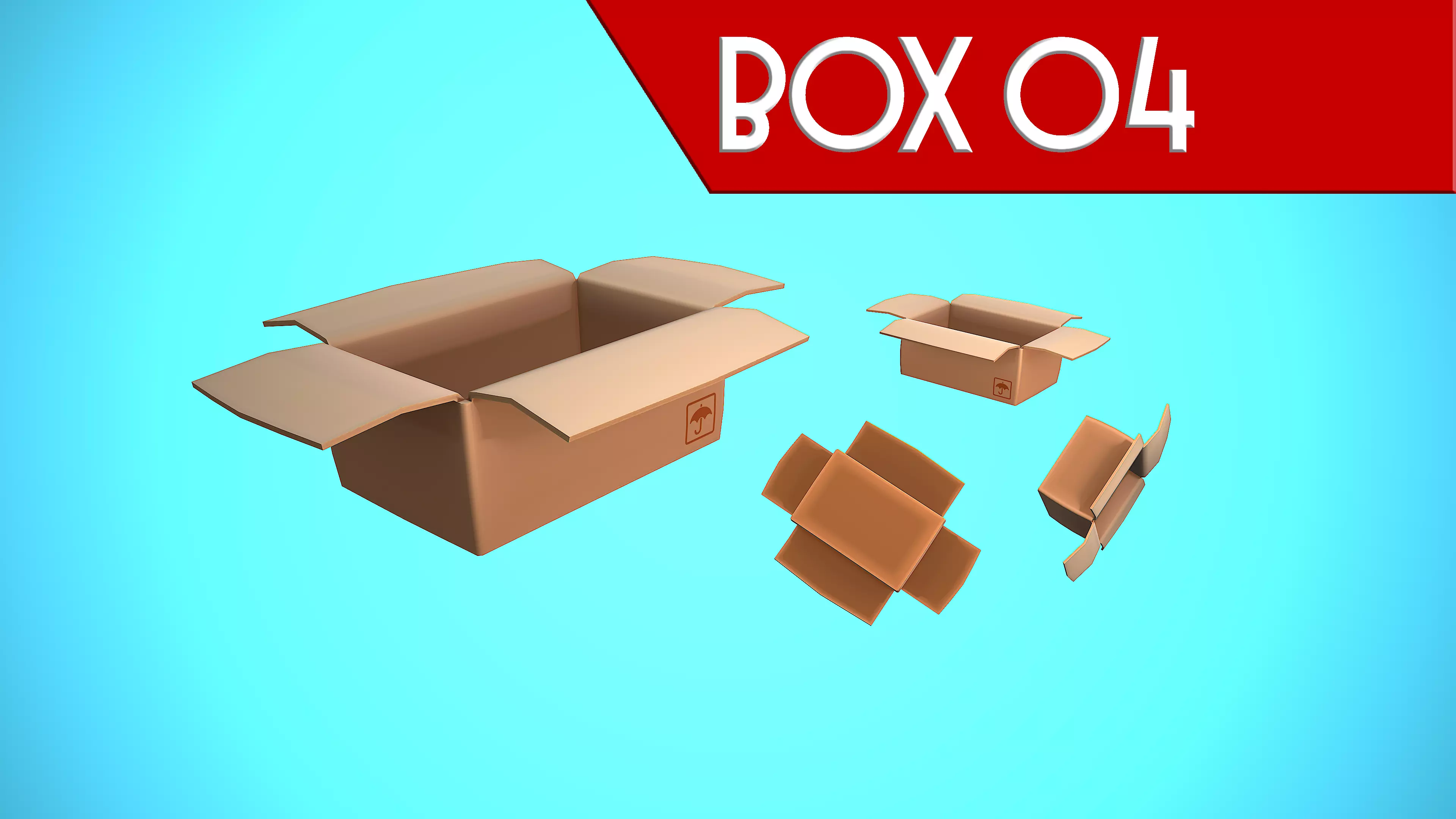 BOX 04 CARTOON STYLIZED Low-poly 3D model_0