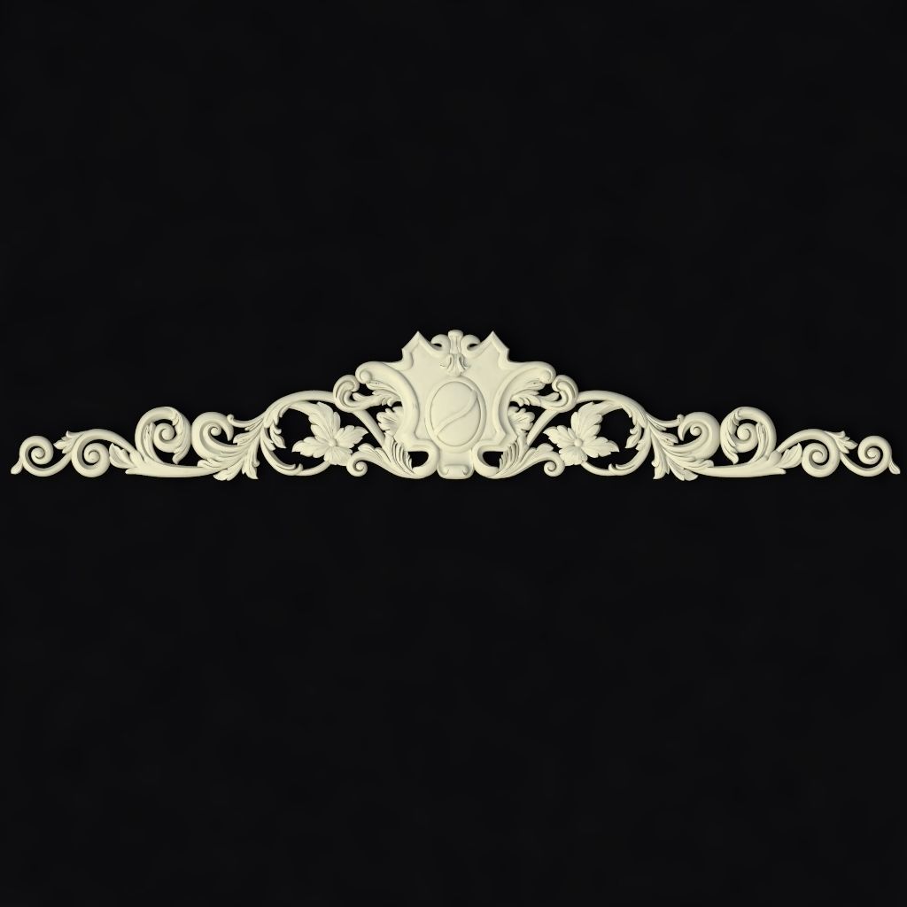 Central decor ornament for furniture 3D model_1