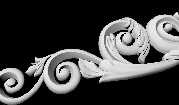 Central decor ornament for furniture 3D model_6