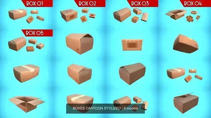 BOXES CARTOON STYLIZED