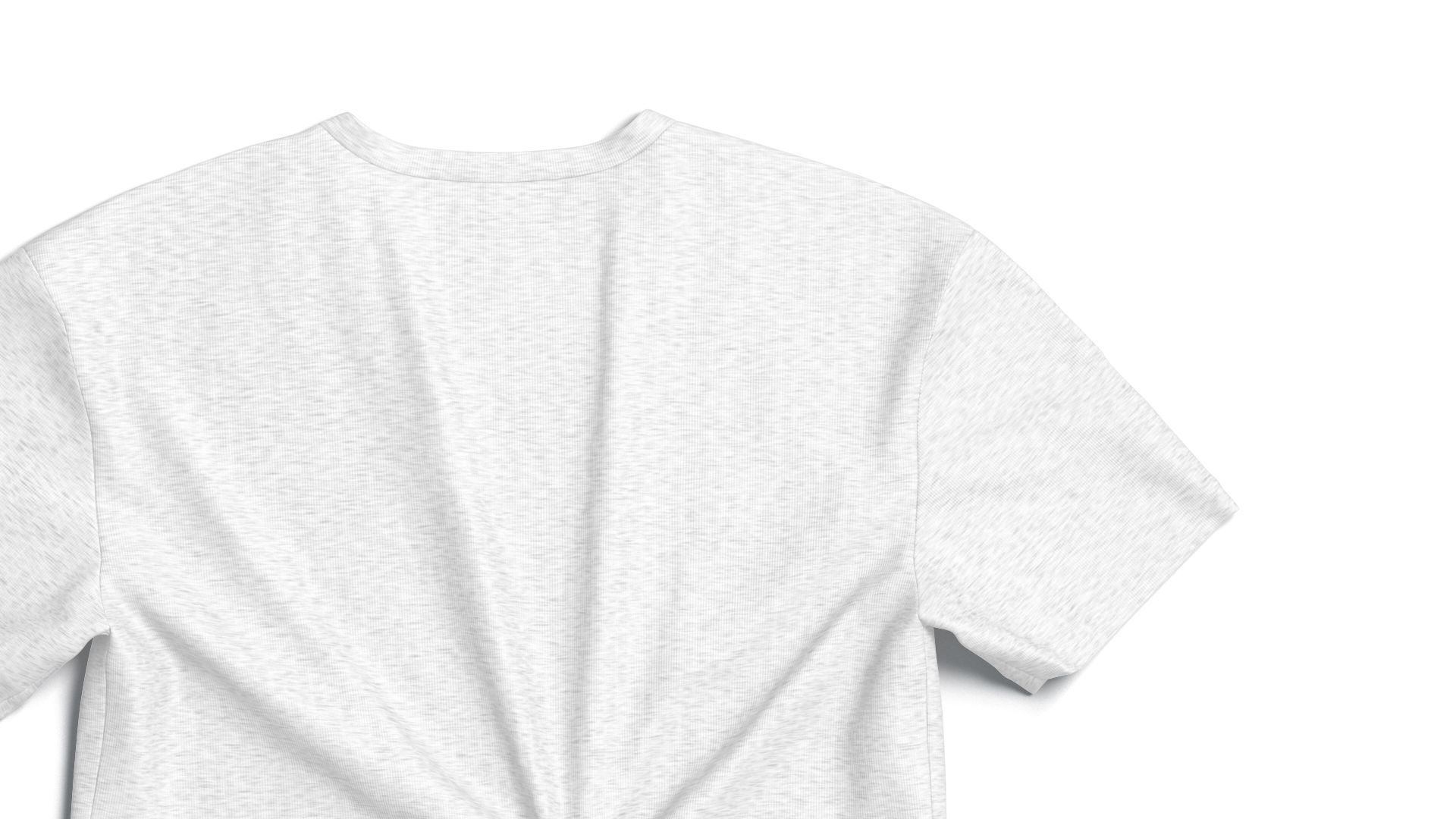 Flat Lay T-shirt front and back - twisted casual tshirt Low-poly 3D model_4