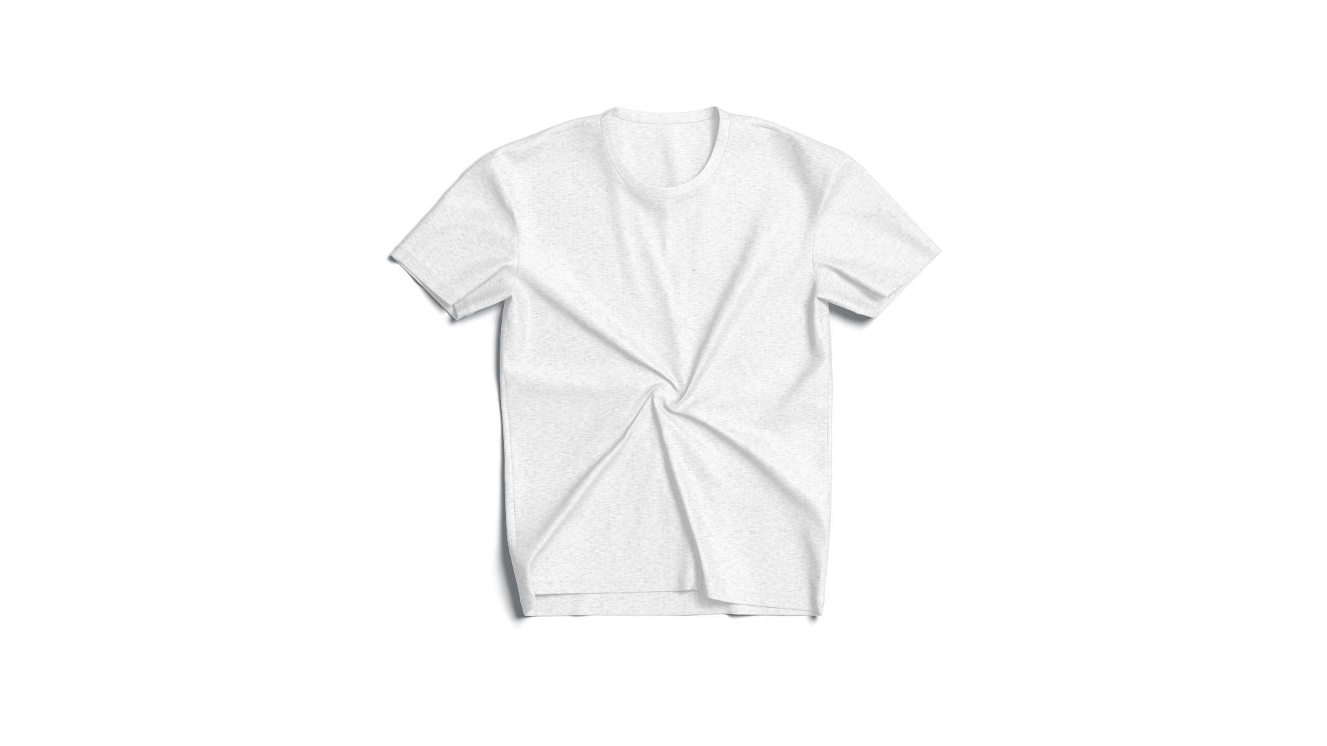 Flat Lay T-shirt front and back - twisted casual tshirt Low-poly 3D model_1