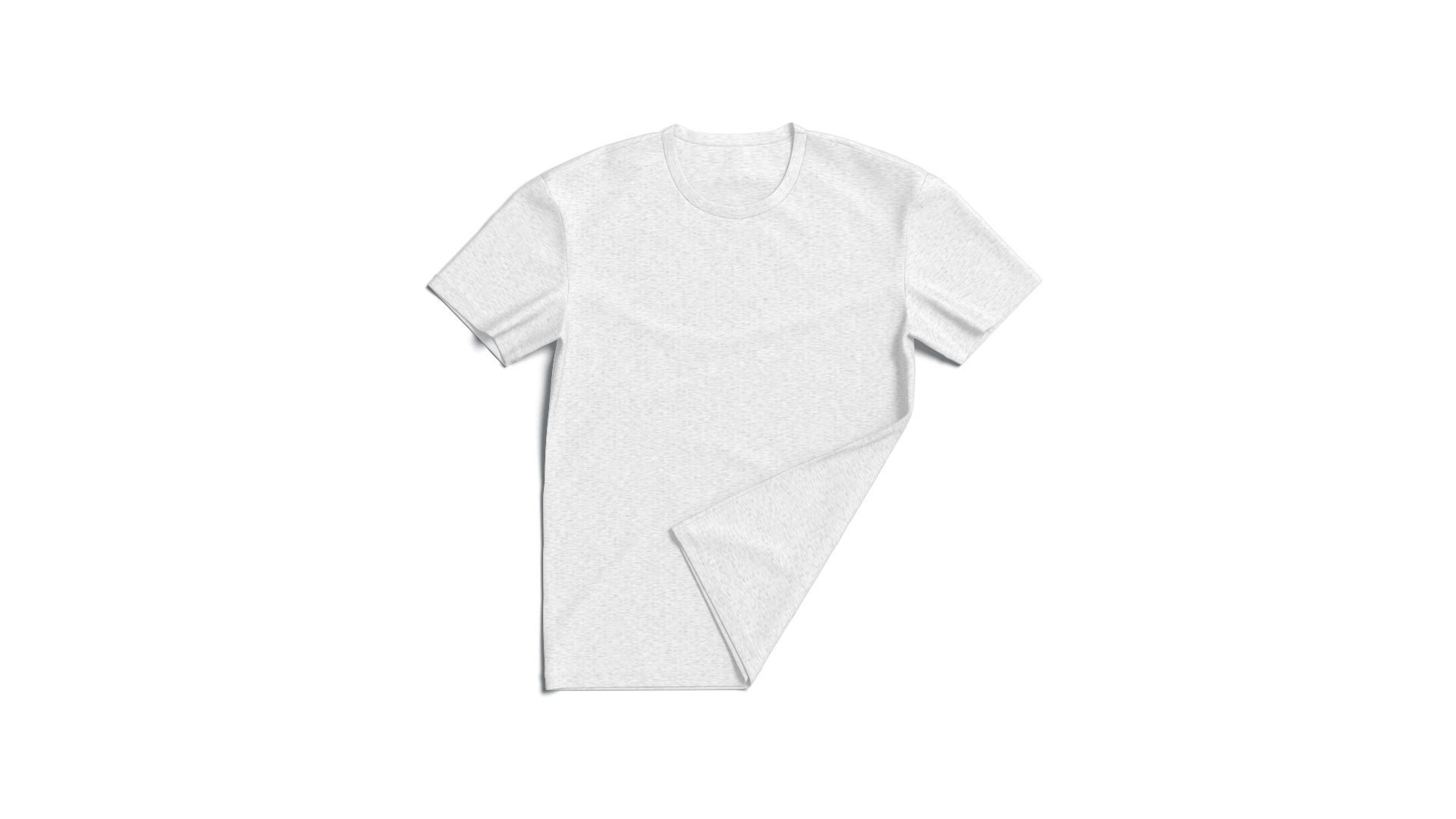 Flat Lay T-shirt fabric types - crimpled twisted folded tshirt Low-poly 3D model_4