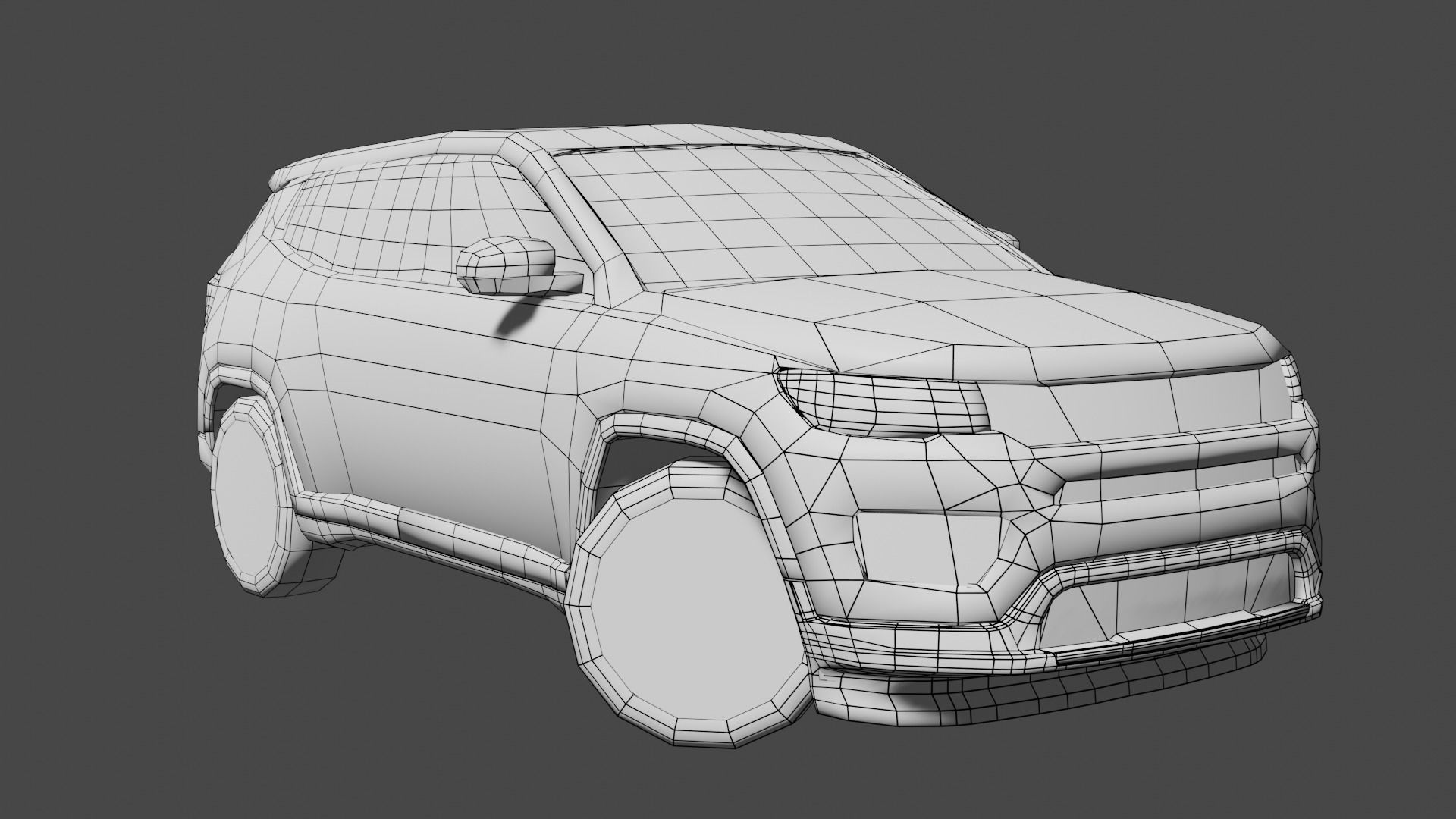 3D Low Poly - Jeep Compass model Low-poly 3D model_6
