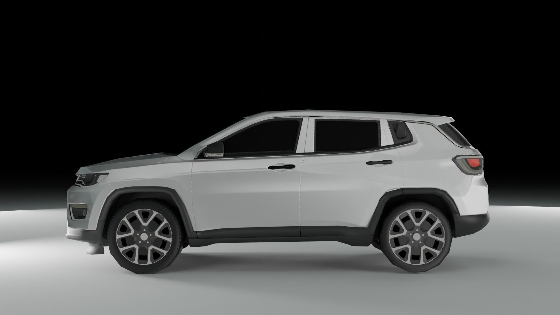 3D Low Poly - Jeep Compass model Low-poly 3D model_2