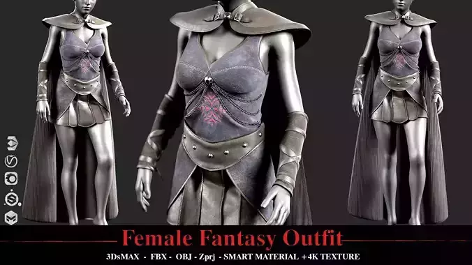 Female Fantasy Outfit 3D model