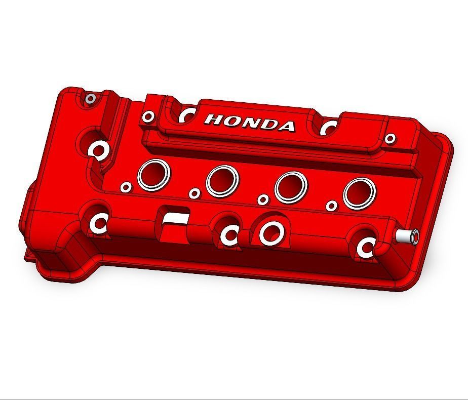 K20A valve cover 3D print model_1