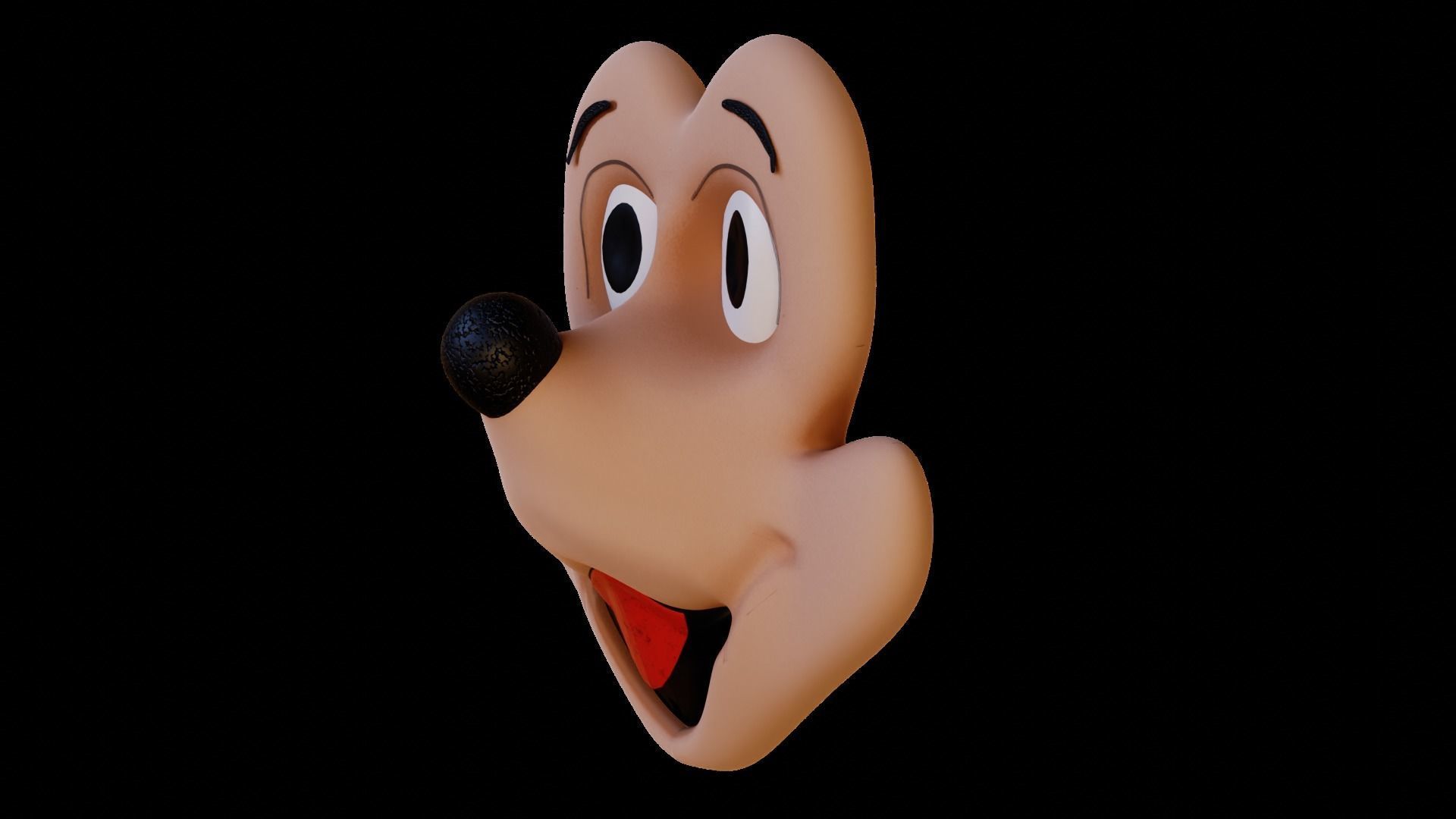 Mickey Mouse face mask 3D print model_3
