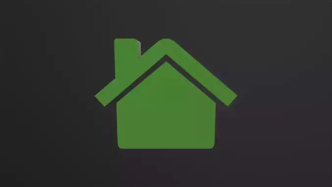 Web Icon Home 3D Model Low-poly 3D model