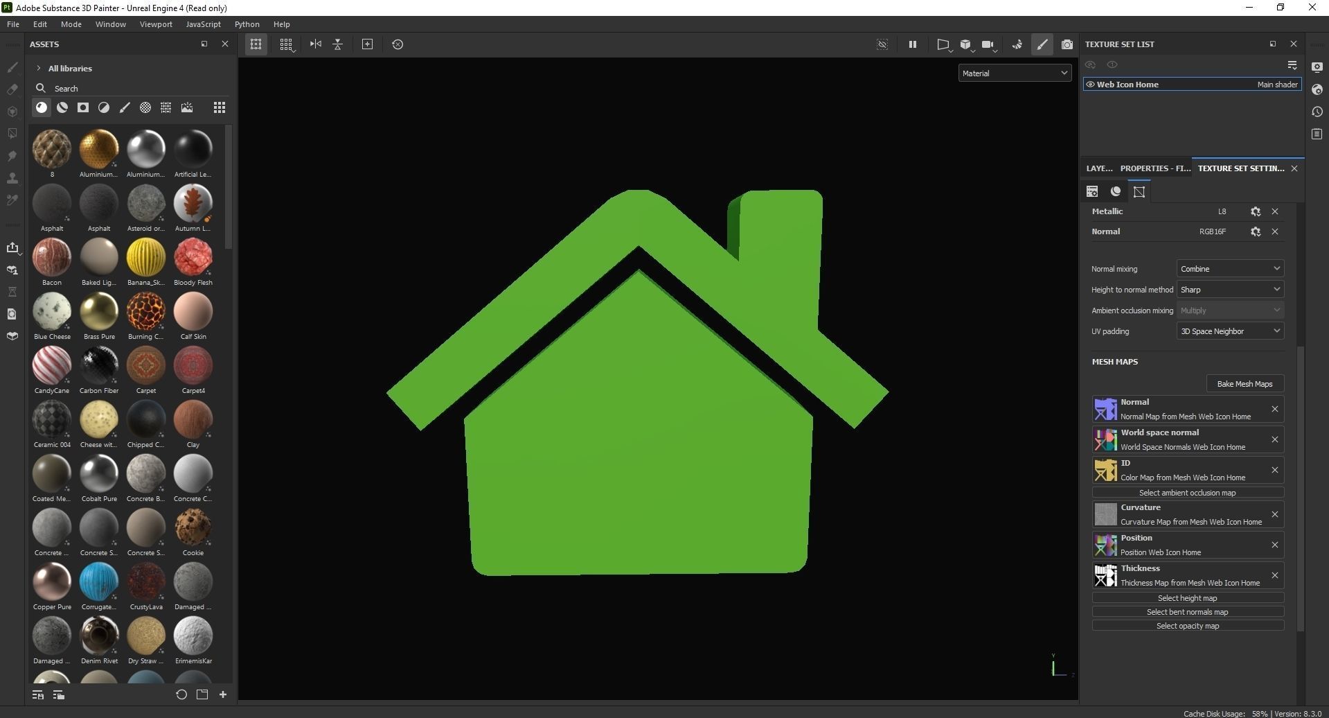 Web Icon Home 3D Model Low-poly 3D model_7