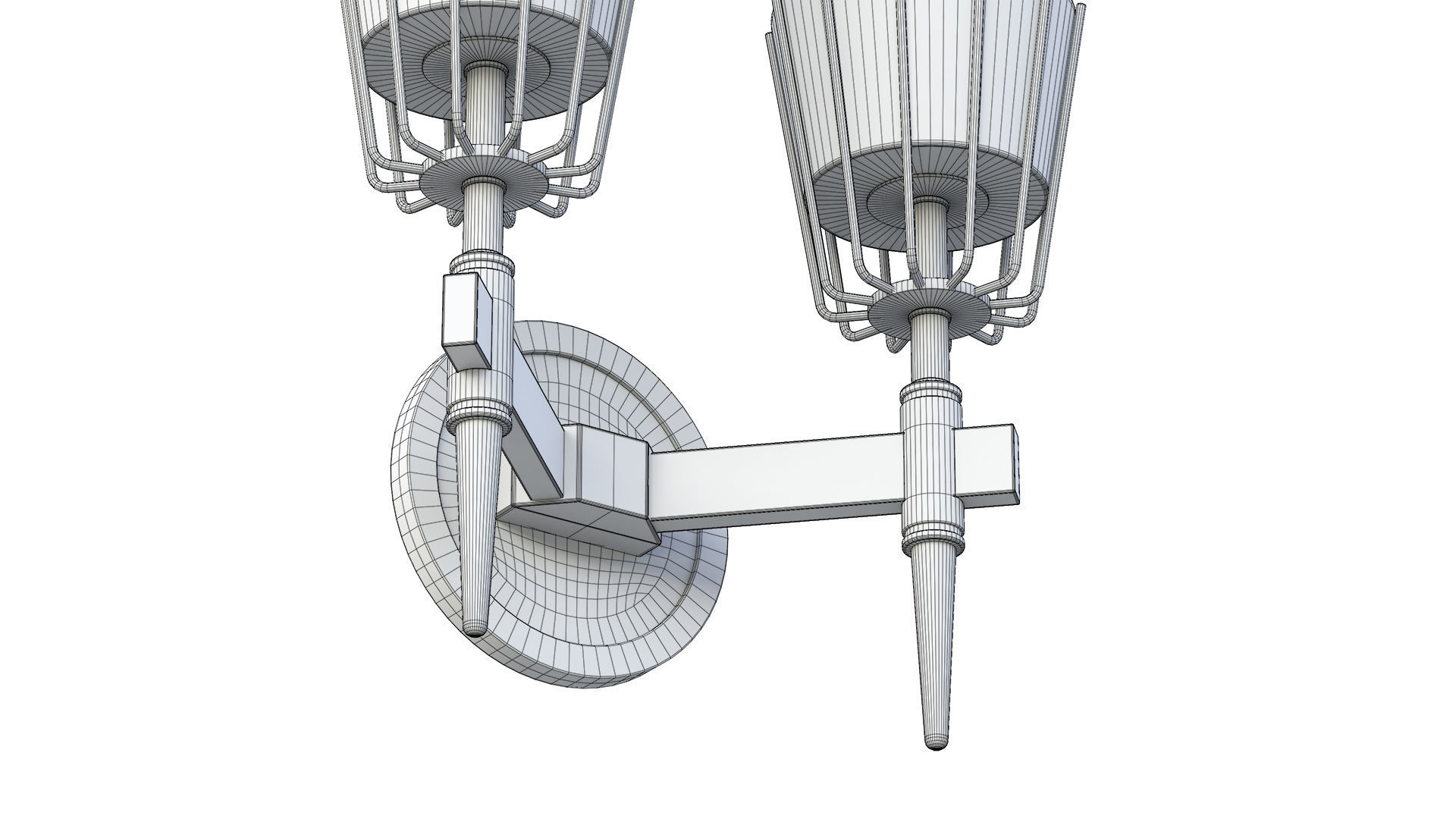 Nordic Brass Wall Lamp 3D model_24