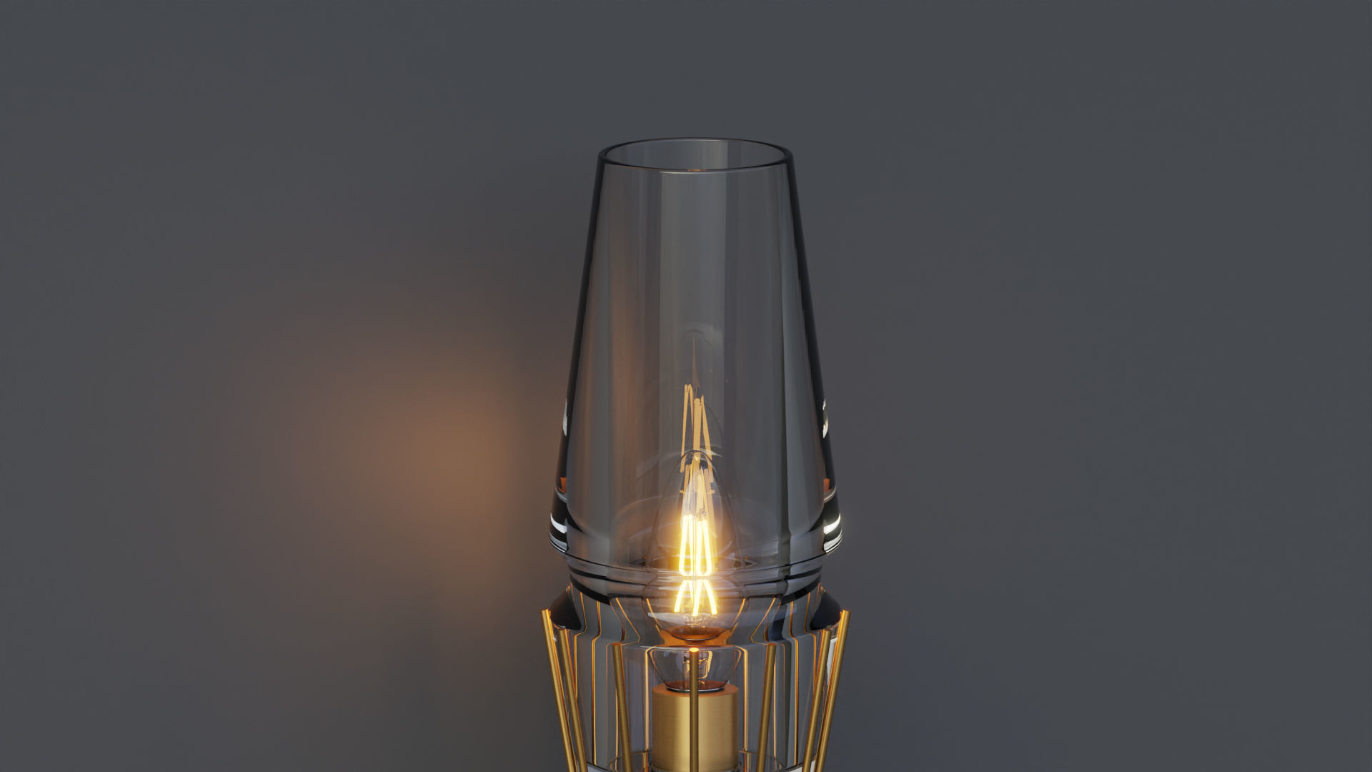 Nordic Brass Wall Lamp 3D model_4