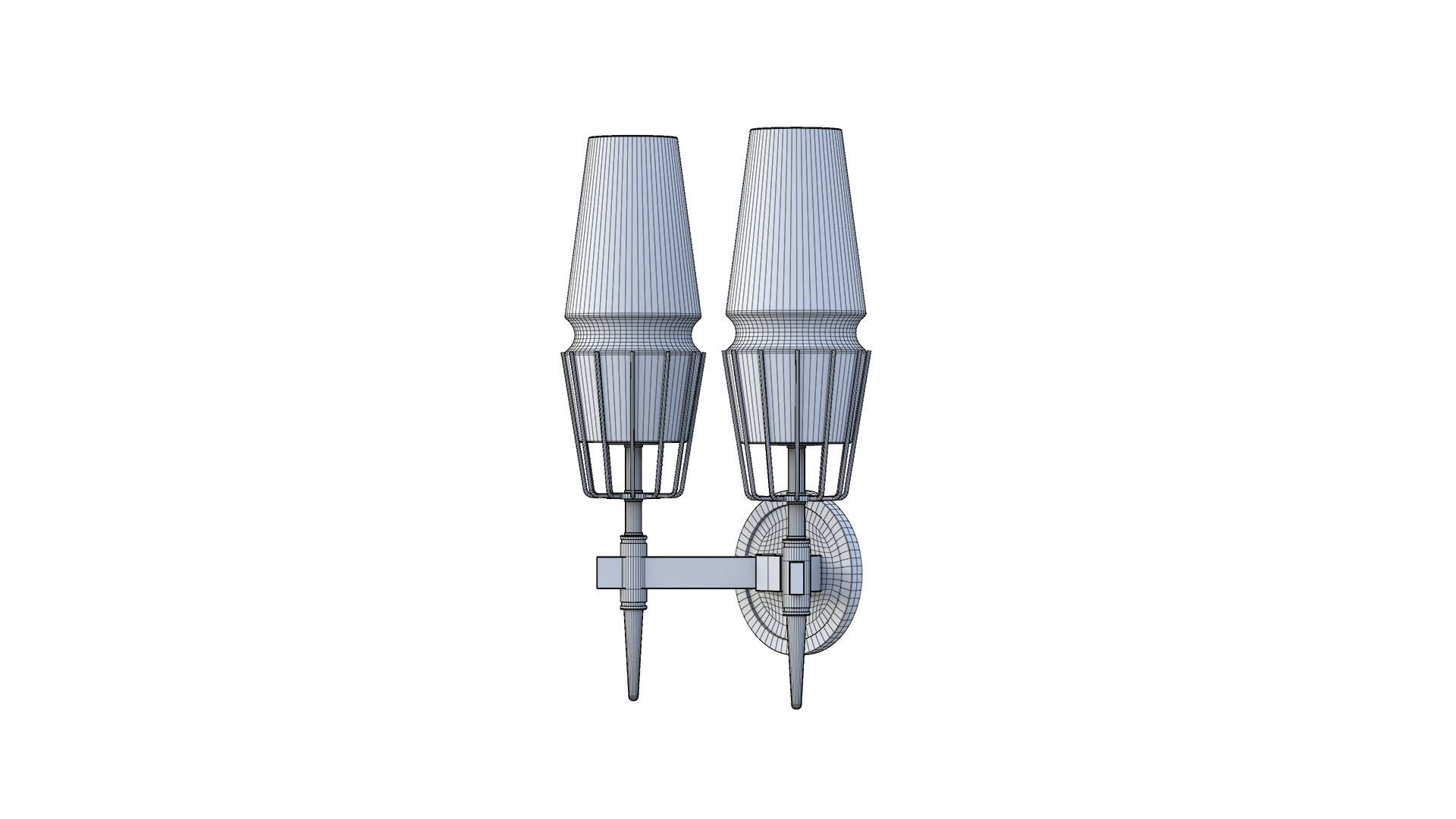 Nordic Brass Wall Lamp 3D model_21