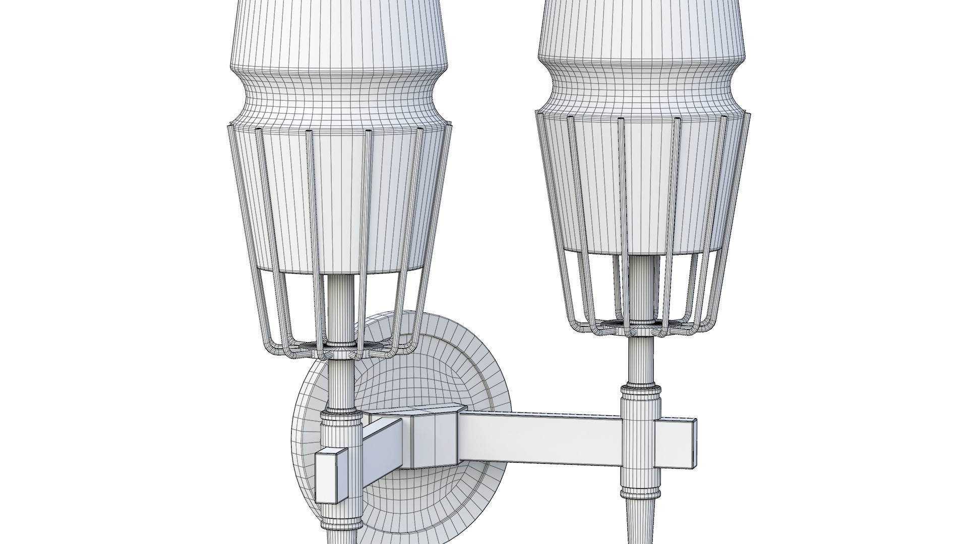 Nordic Brass Wall Lamp 3D model_23