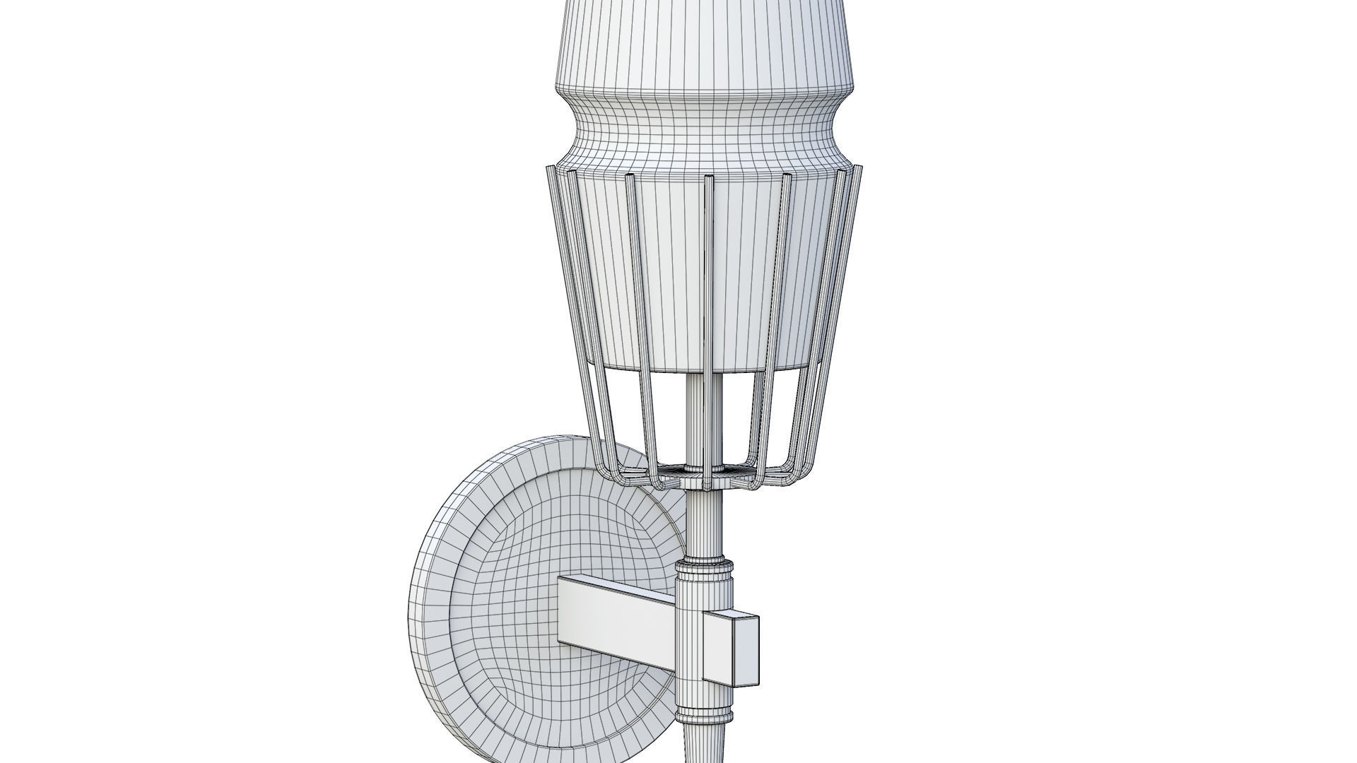 Nordic Brass Wall Lamp 3D model_17