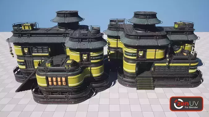 Modular Sci-Fi Kit for UE5 Free low-poly 3D model