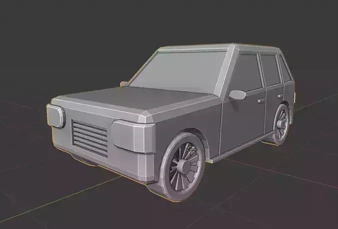 Low poly car 3D print model