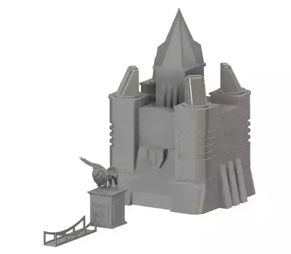 Kit of Voltron Castle Golion 5 Lion Robots 3D model