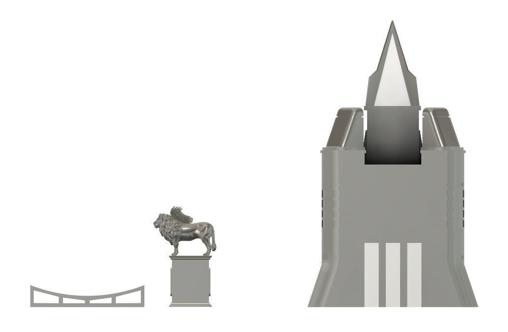 Kit of Voltron Castle Golion 5 Lion Robots 3D model_1