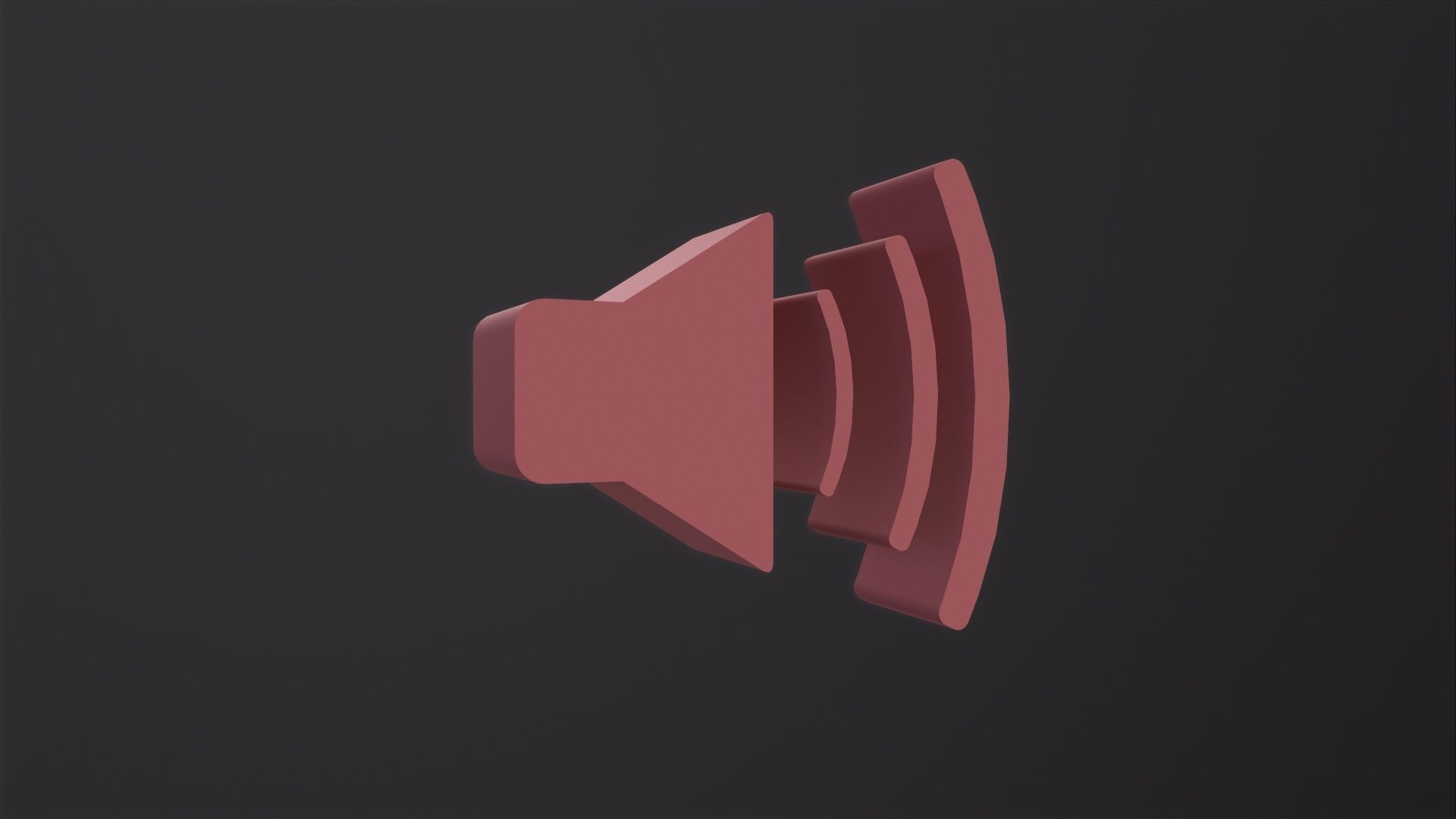 Web Icon Sound 3D Model Low-poly 3D model_3