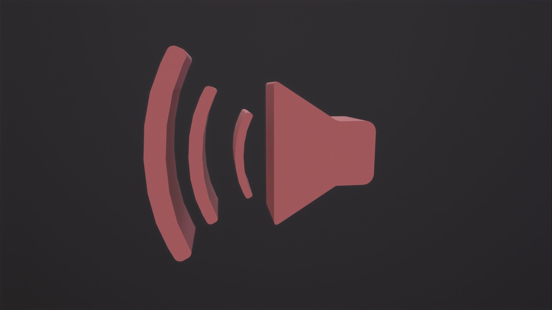 Web Icon Sound 3D Model Low-poly 3D model_4