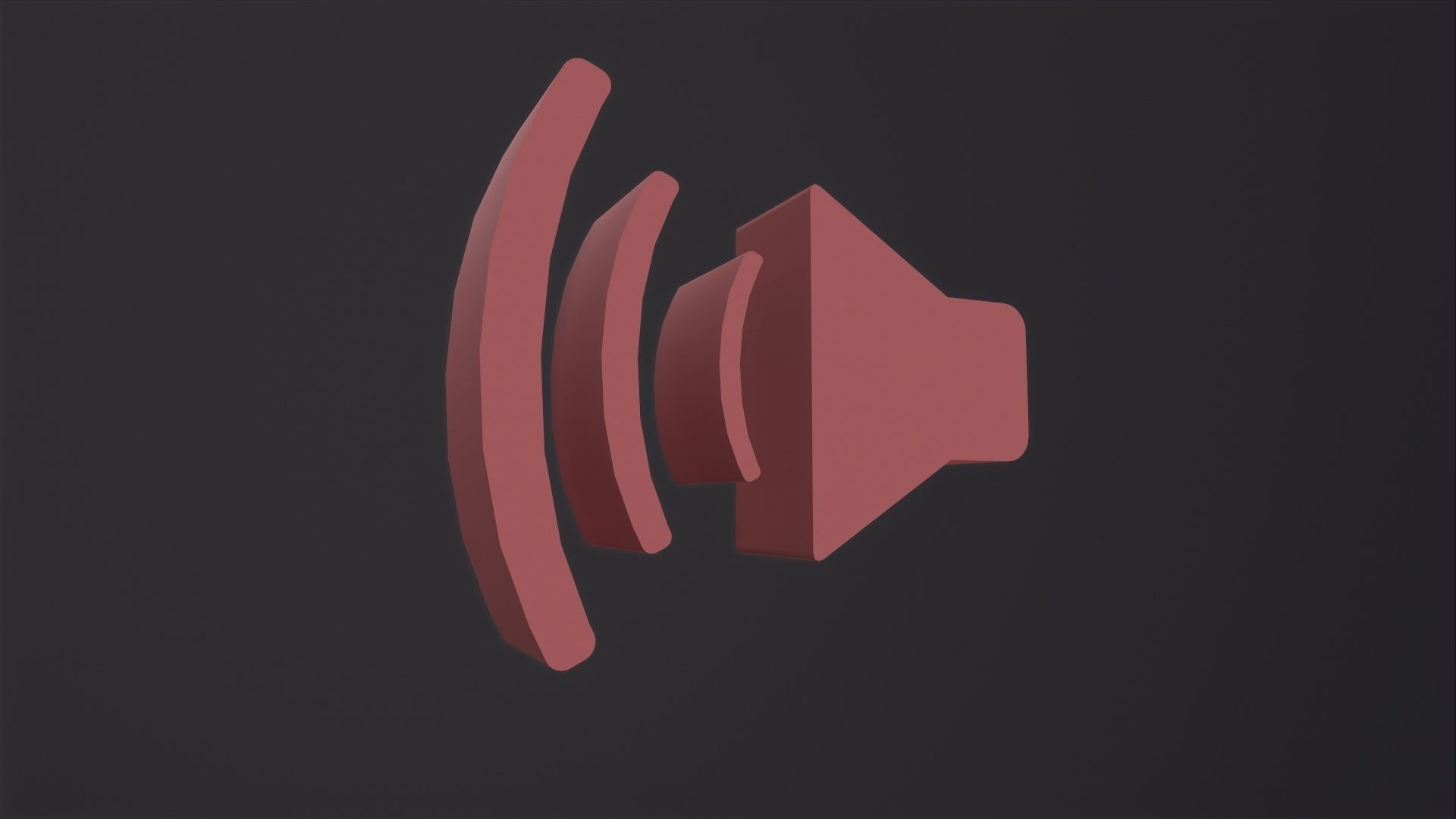 Web Icon Sound 3D Model Low-poly 3D model_5