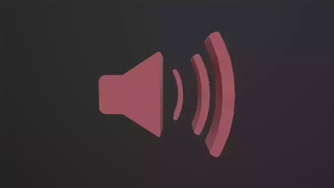 Web Icon Sound 3D Model Low-poly 3D model