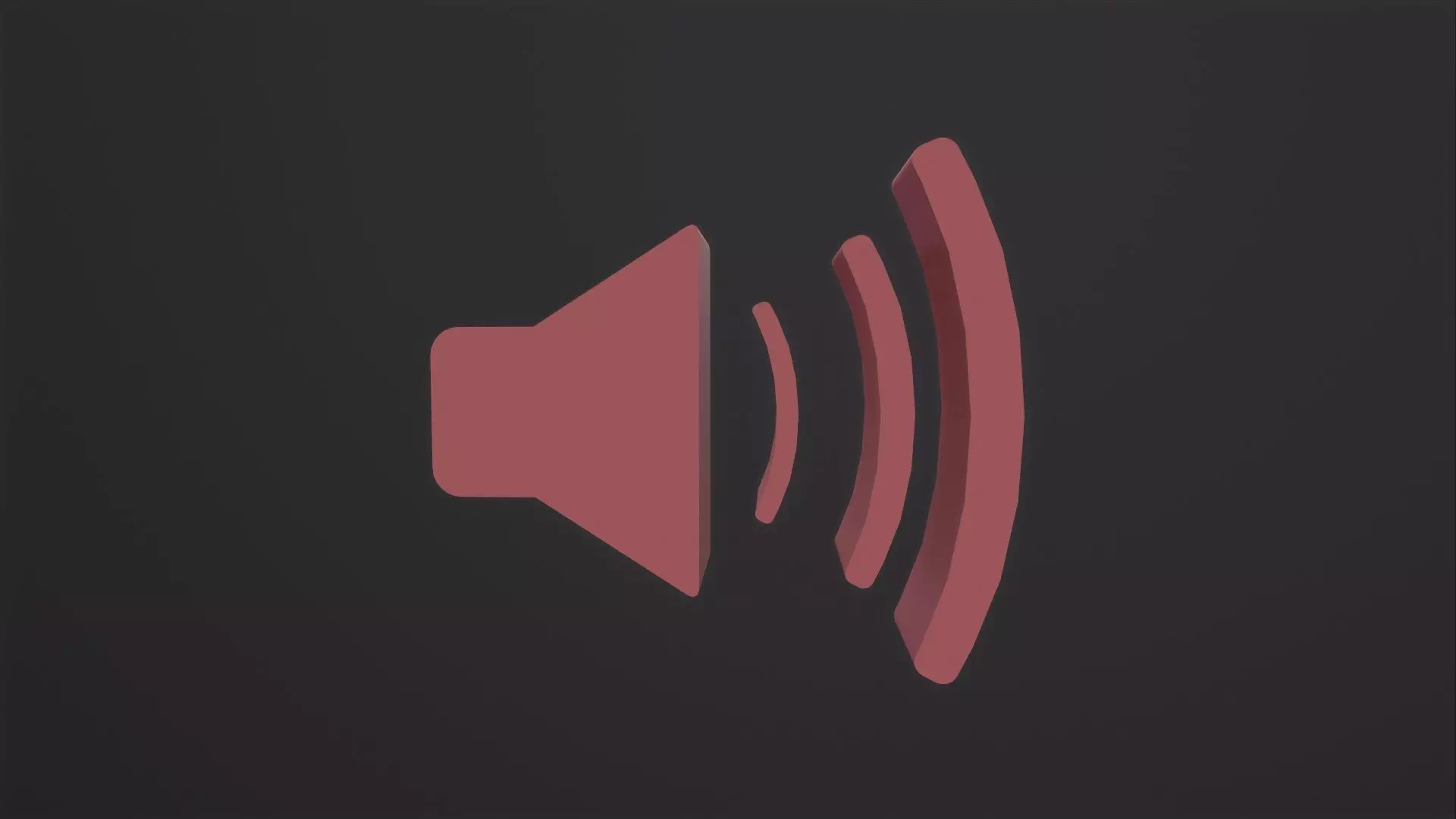 Web Icon Sound 3D Model Low-poly 3D model_0