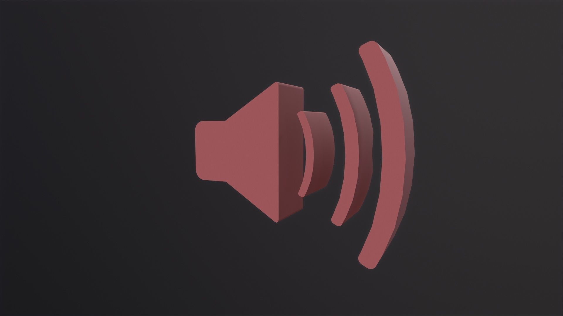 Web Icon Sound 3D Model Low-poly 3D model_2