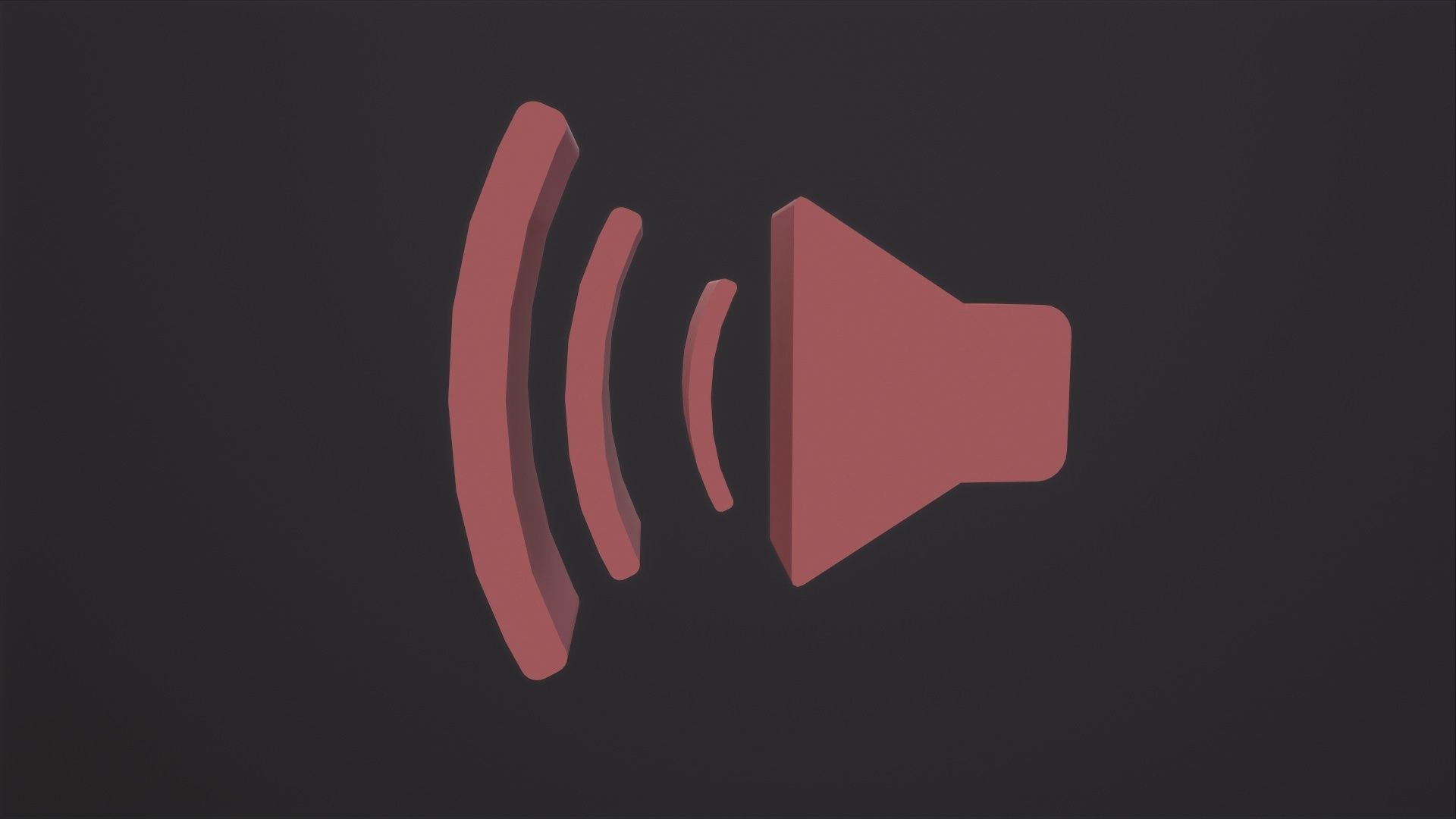 Web Icon Sound 3D Model Low-poly 3D model_6