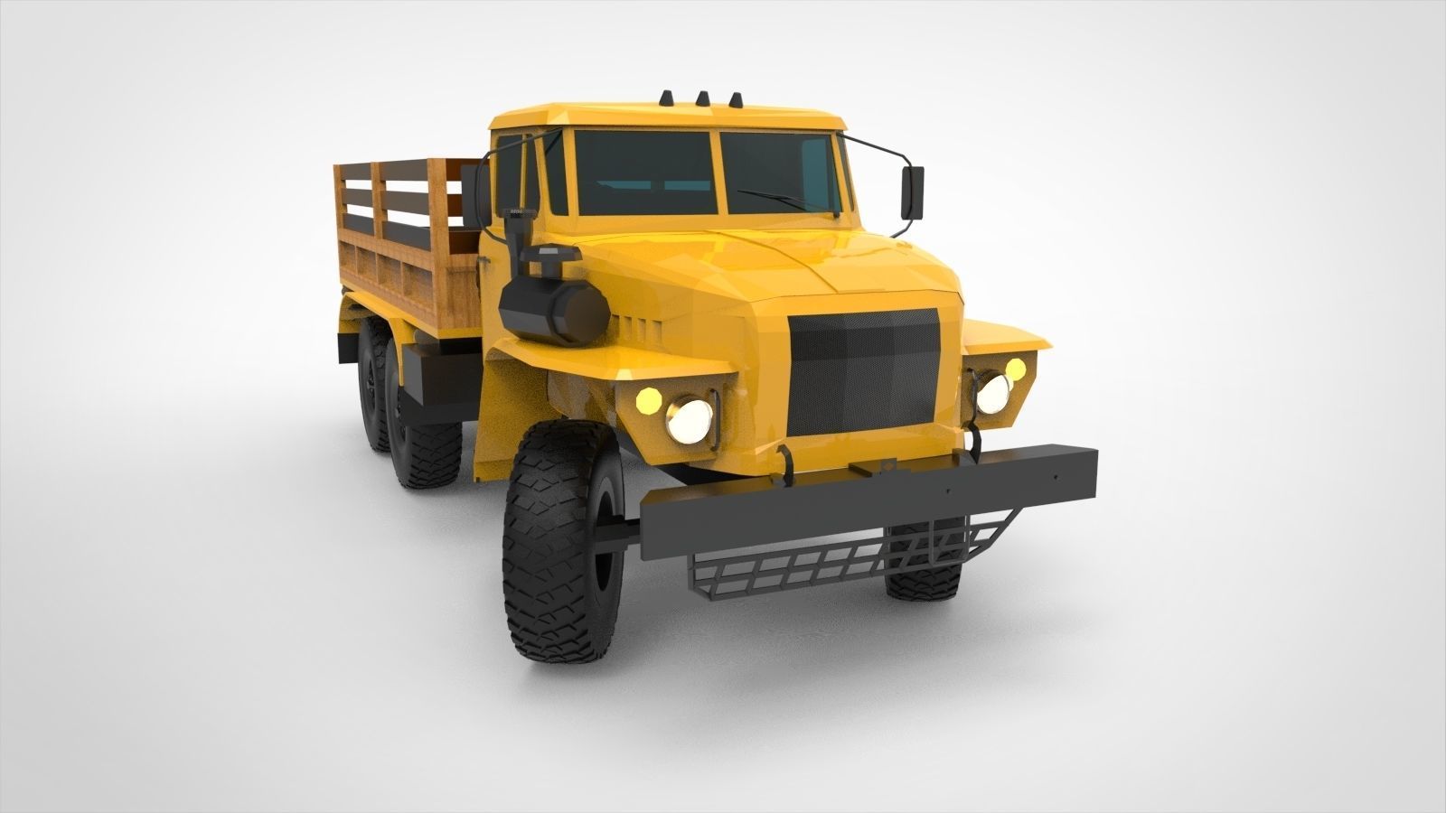 Truck Ural-4320 3D model_2