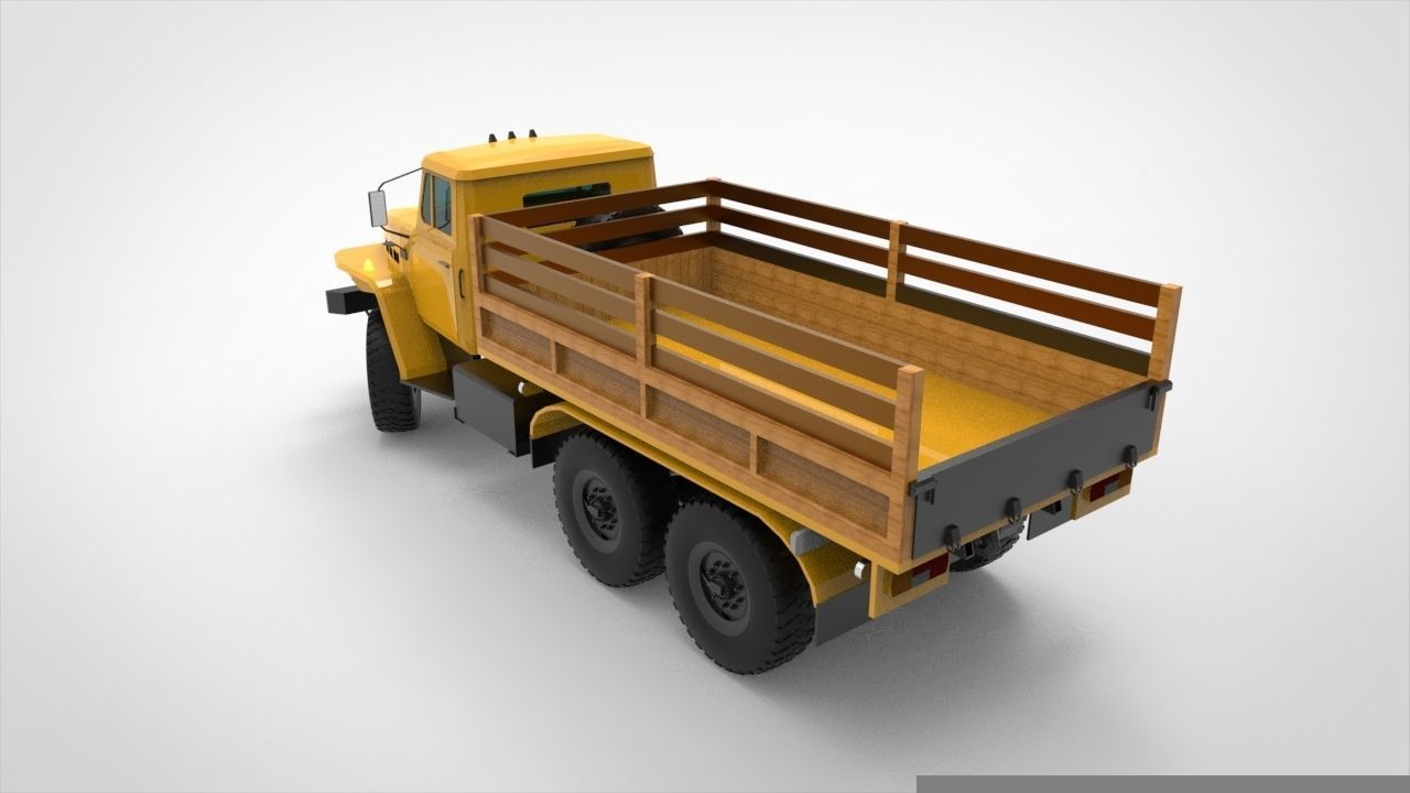 Truck Ural-4320 3D model_3