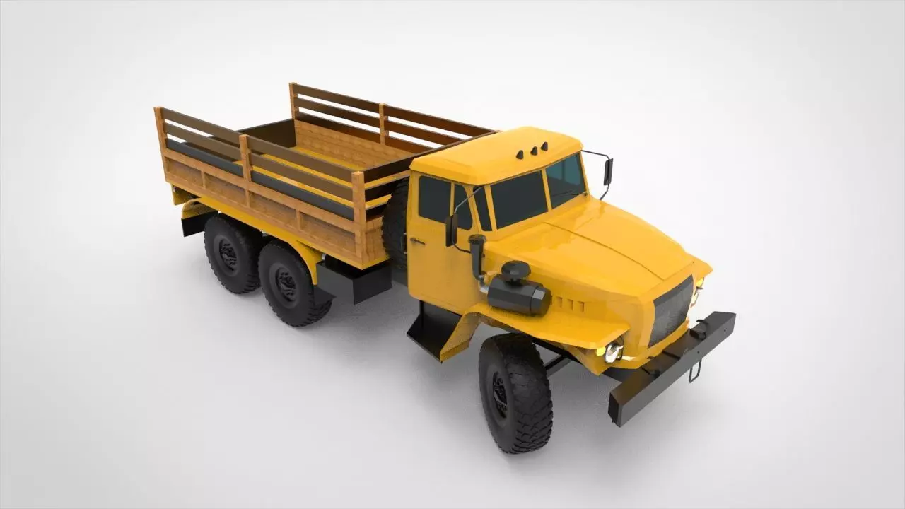 Truck Ural-4320 3D model_0