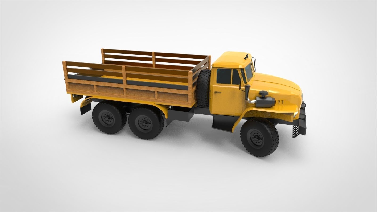 Truck Ural-4320 3D model_1