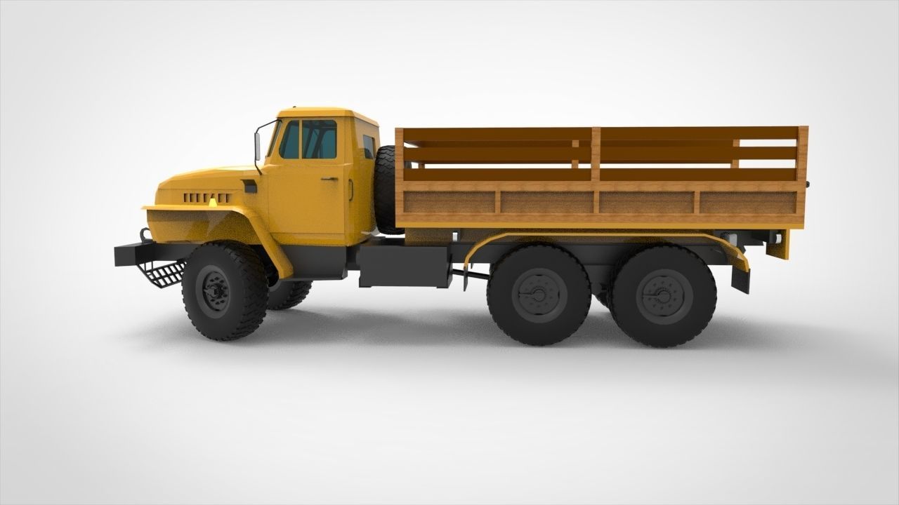 Truck Ural-4320 3D model_4