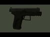 Voxel 3D gunblack Glock 9mm animated Low-poly 3D model_1