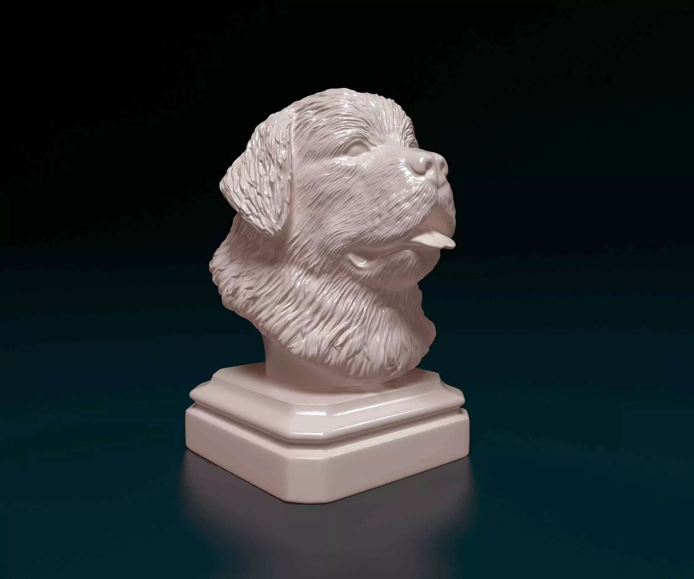 Newfoundland bust 3D print model_0