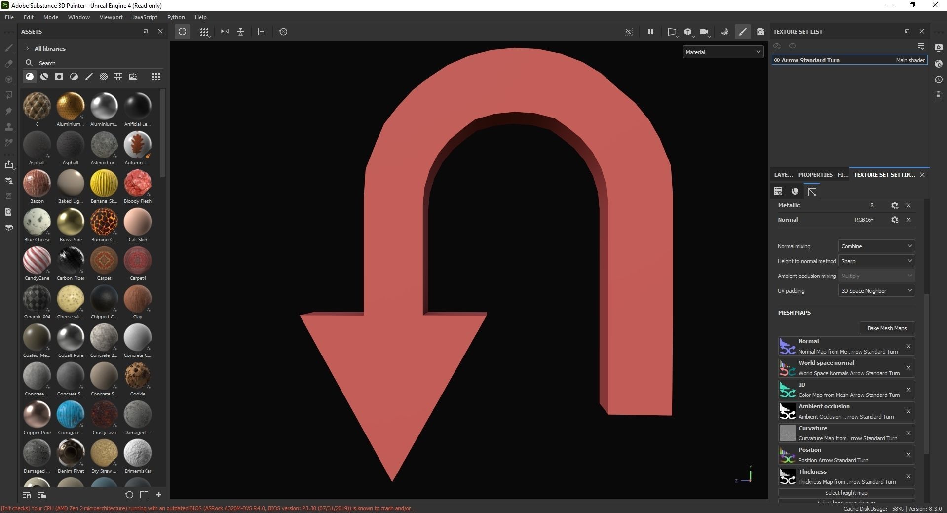 Arrow Standard Turn 3D Model Low-poly 3D model_7