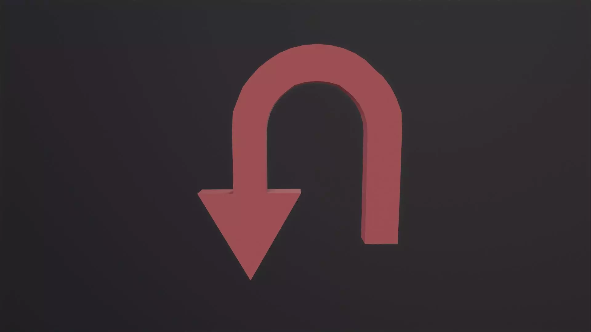 Arrow Standard Turn 3D Model Low-poly 3D model_0