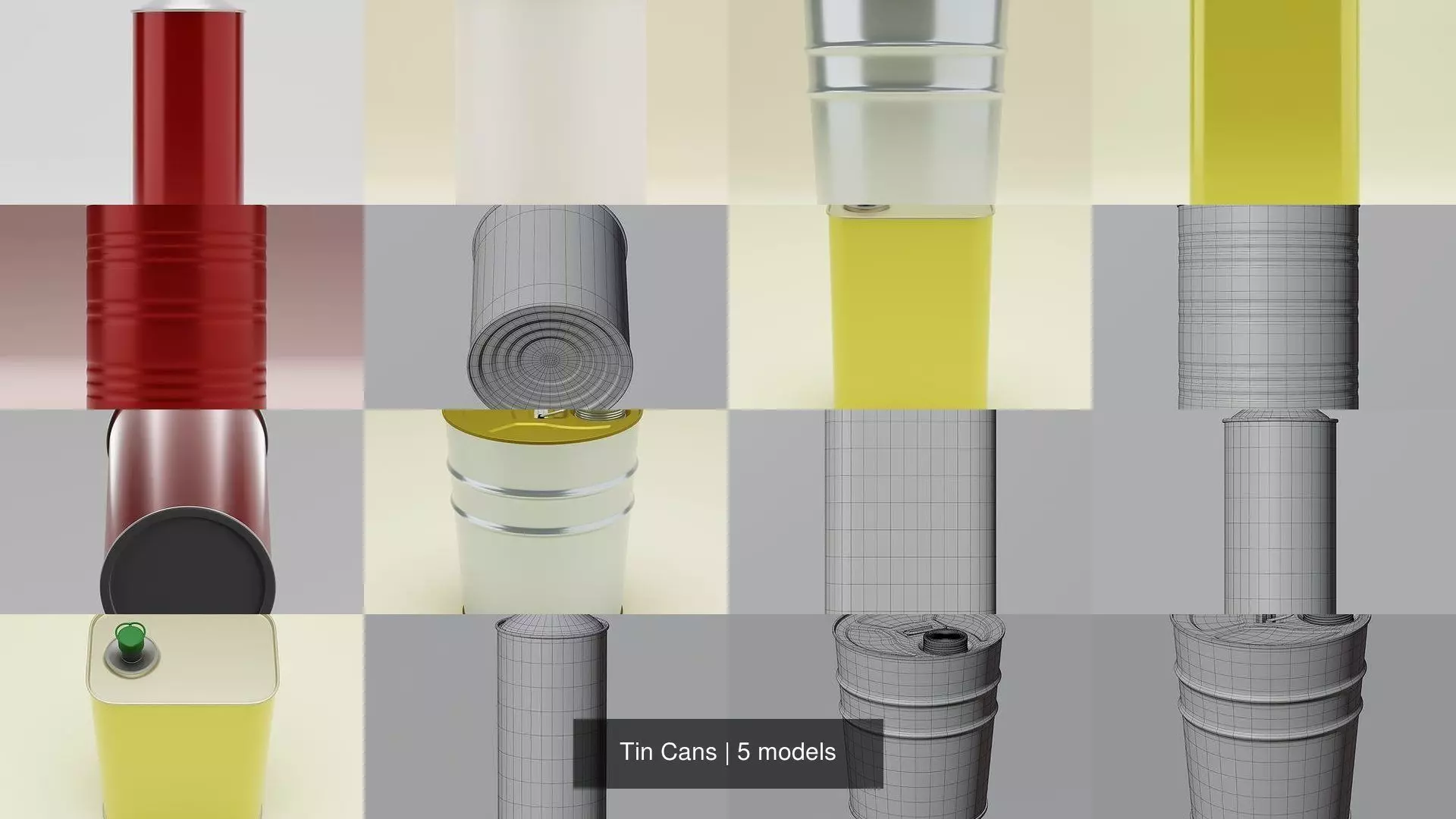 Tin Cans 3D Model Collection_0