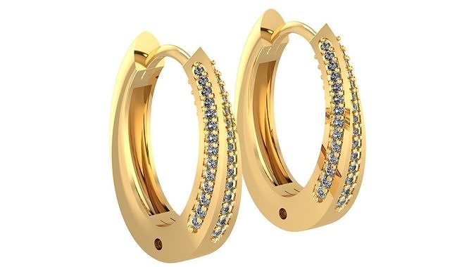 Diamond Ornamental Earring 3D-Printable Fantasy Jewelry Design 3D print model