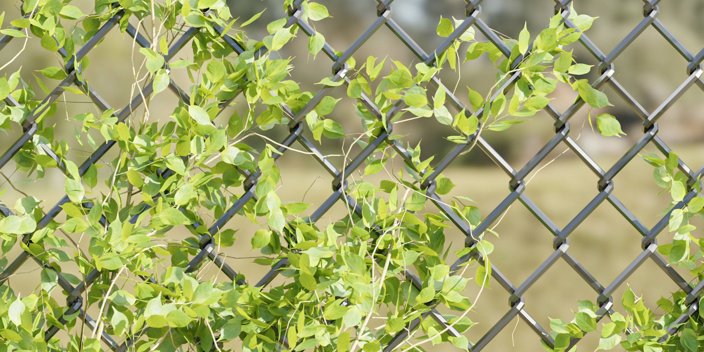 outdoor ivy fence collection vol 68-Blender 3D model_1