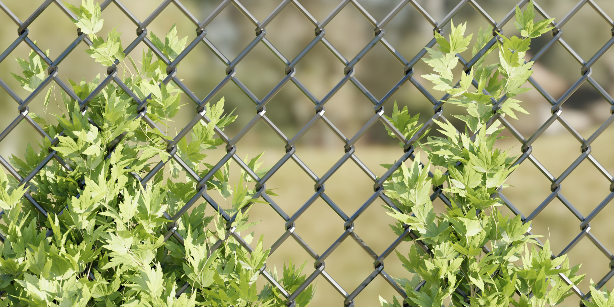 outdoor ivy fence collection vol 68-Blender 3D model_5