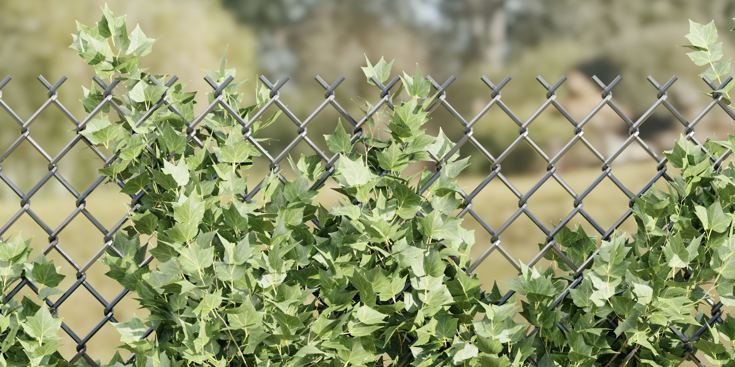 outdoor ivy fence collection vol 68-Blender 3D model_2