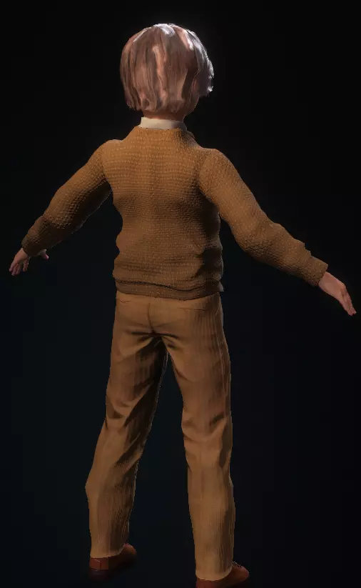 Realistic 3D School Boy RIGGED for Unreal Engine 3D model