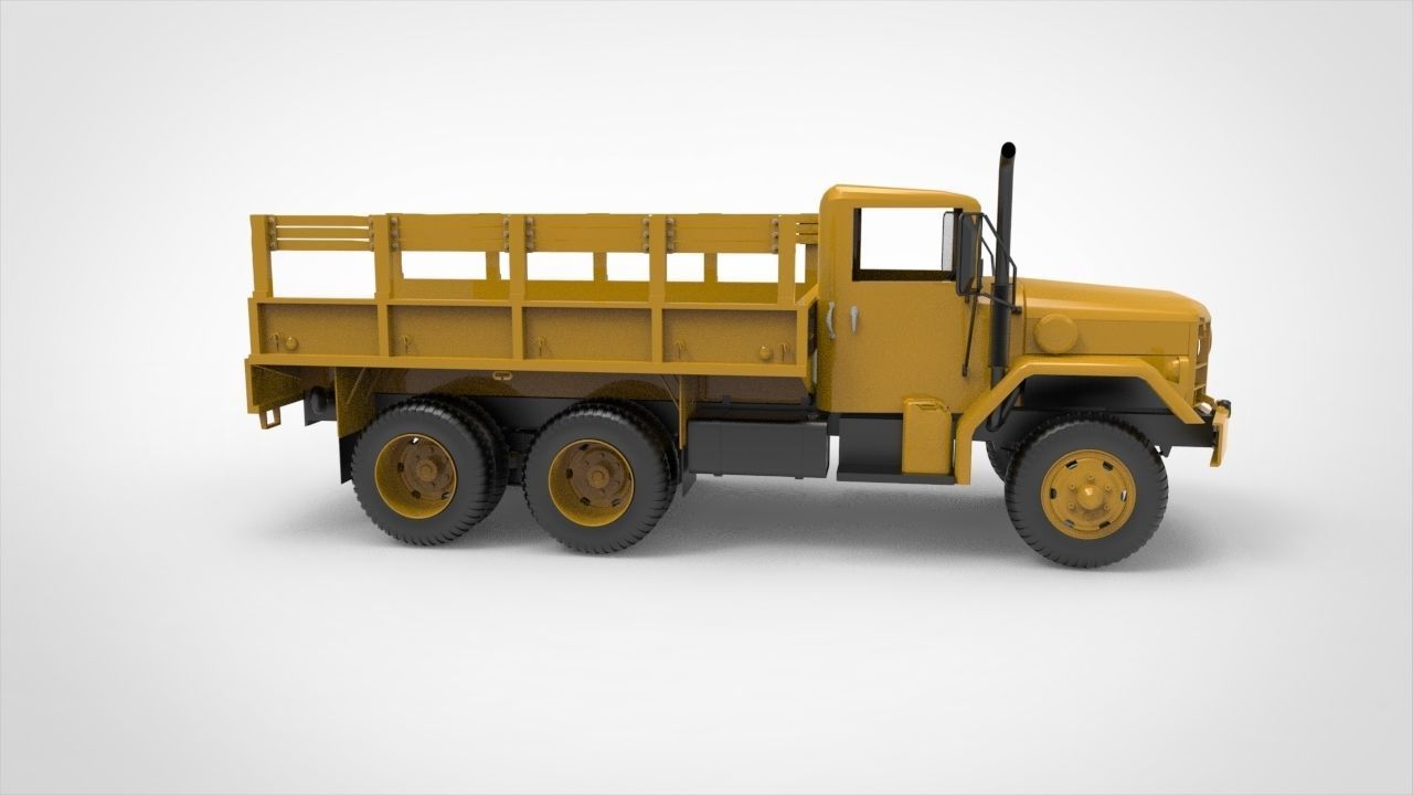 M35 half ton Cargo Truck 3D model_2