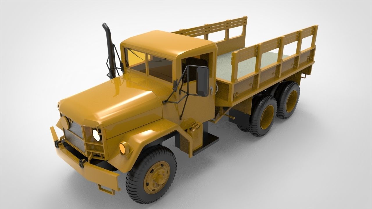 M35 half ton Cargo Truck 3D model_3