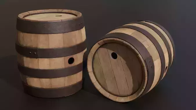 Old wooden barrel