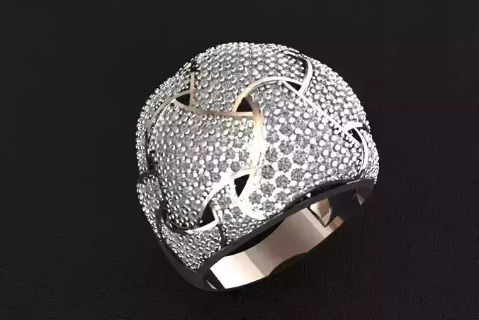 Men printable Diamond Ring Design Moon